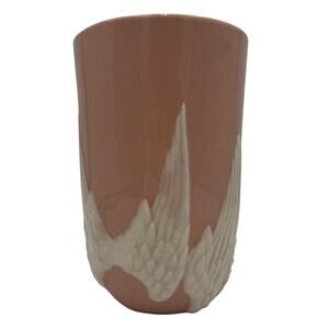 Vintage Pink "Wings" Vase Planter 8.5" Tall